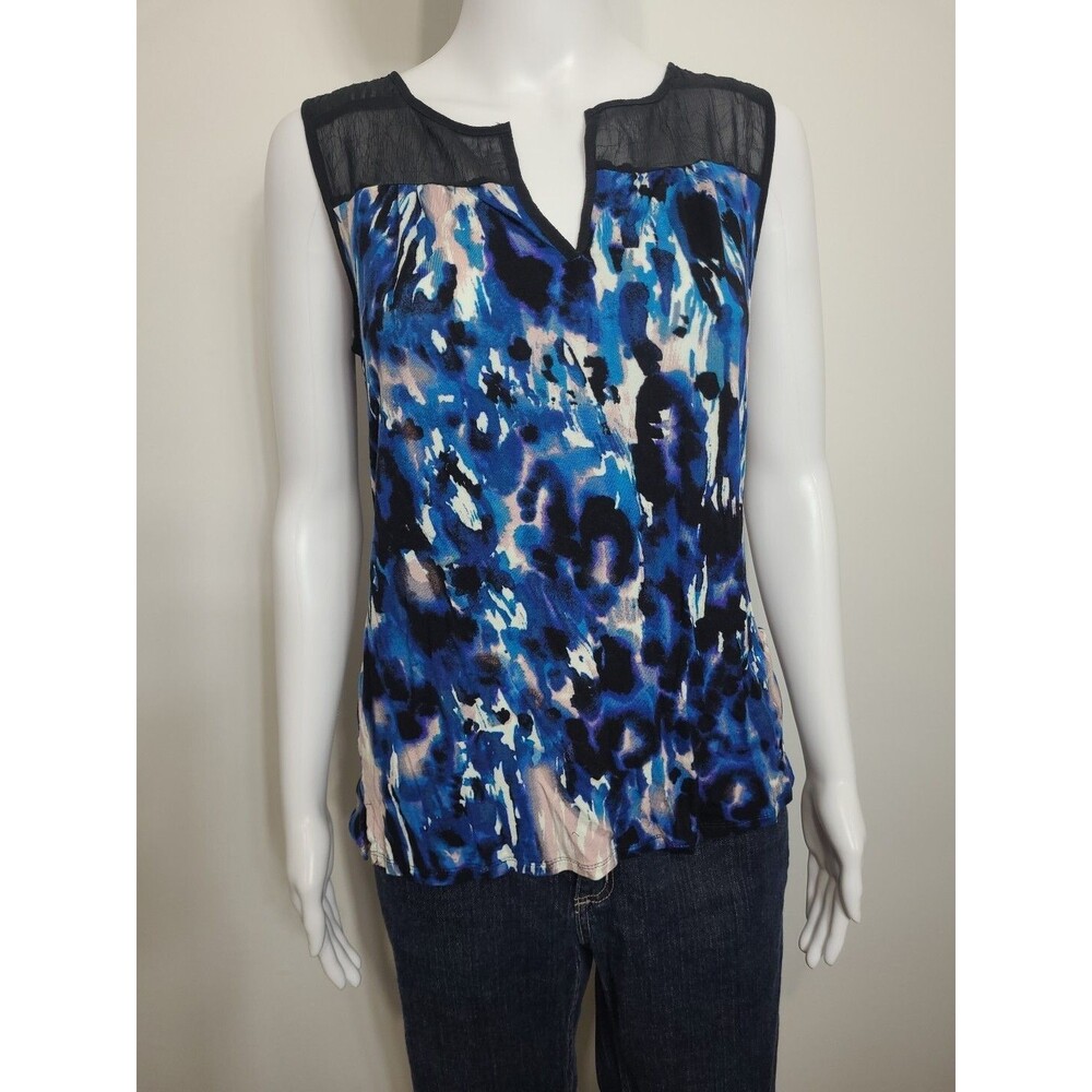 Simply Vera Top Womens Size Small Sleeveless Multicolor Geometric